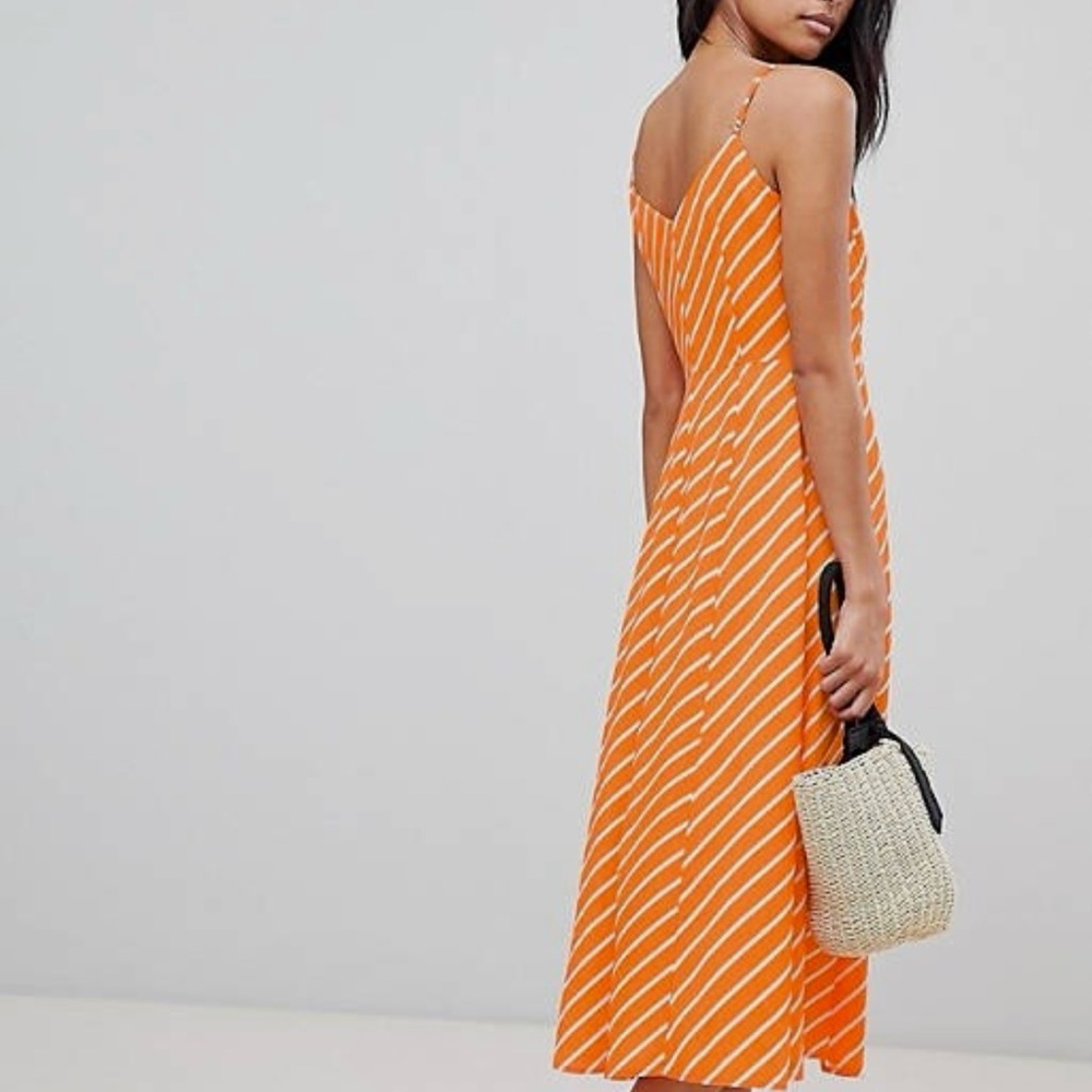 Warehouse Orange Strap Dress - Picture 4 of 14